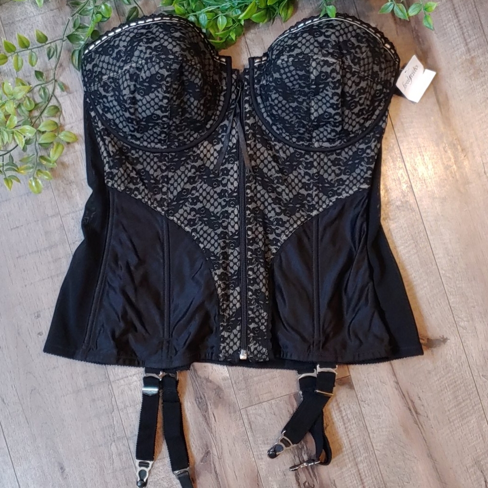 Vintage NWT Fredericks of Hollywood Boned Corset ... Lady Marlene style #pinup